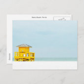 Siesta-Strand-Gelb Postkarte (Vorne/Hinten)
