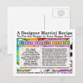 Siesta Tequila Martini Recia Postkarte (Vorne/Hinten)