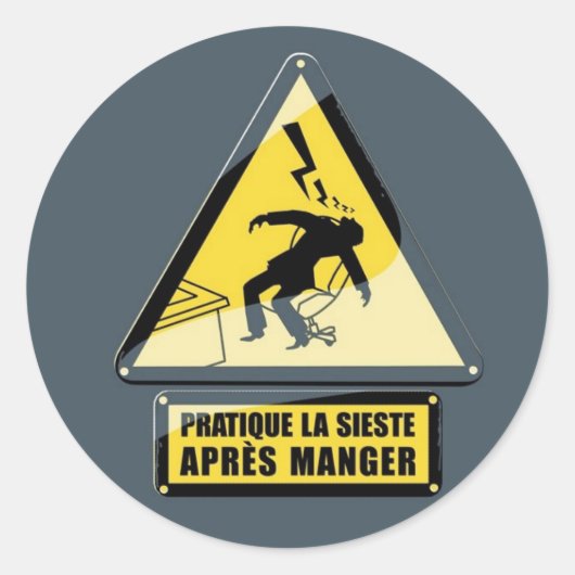 Sieste Runder Aufkleber (Vorderseite)