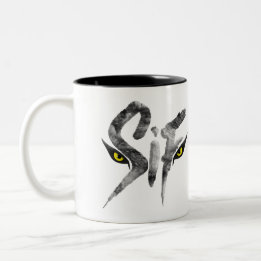 Sif, die große grauer Wolf-Typografie Zweifarbige Tasse