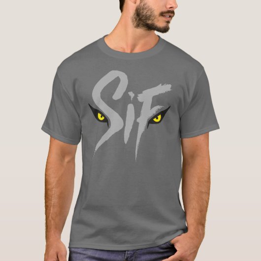Sif, die Typografie des Großen Grauen Wolfs T-Shirt (Vorderseite)