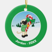 Sifaka Lemur Keramikornament (Vorne)