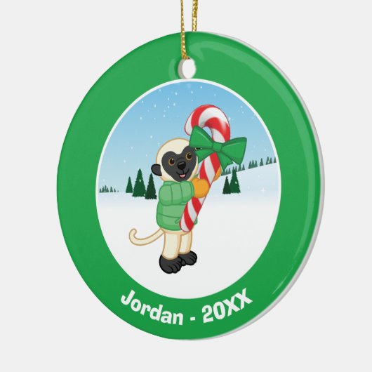 Sifaka Lemur Keramikornament (Links)