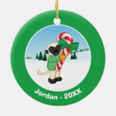 Sifaka Lemur Keramikornament (Hinten)