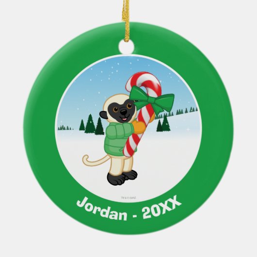 Sifaka Lemur Keramikornament (Hinten)