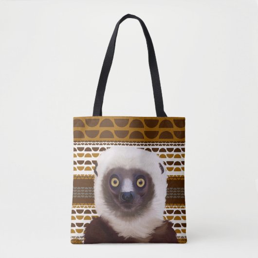 Sifaka Lemur Madagascar Wildlife Tasche (Vorderseite)