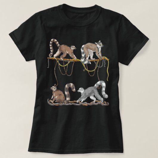 Sifakas Monkey Zoo Animal Lover Madagascar Lemur T-Shirt (Design vorne)