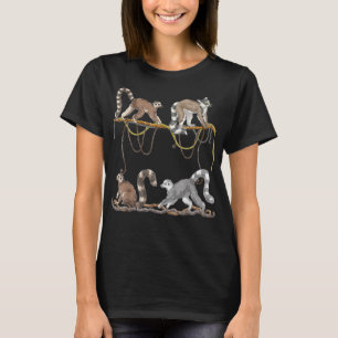 Sifakas Monkey Zoo Animal Lover Madagascar Lemur T-Shirt