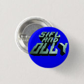 Sifl und Olly Metalllogo-Knopf (blau) Button (Vorne & Hinten)