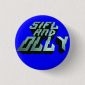 Sifl und Olly Metalllogo-Knopf (blau) Button (Vorderseite)