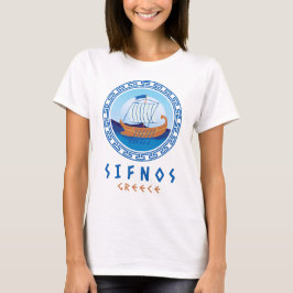 Sifnos, Griechenland - Frauen für die Gestaltung v T-Shirt
