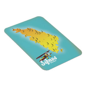 Sifnos Griechenland-Retrokarte Magnet