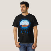 Sifnos, griechisch-griechischer Schiffsdesignerman T-Shirt (Vorne ganz)