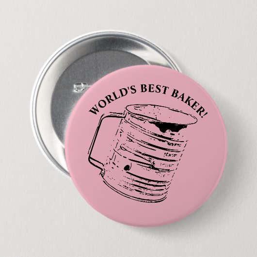 Sifter Quote Welten Beste Bäckerin Button (Vorne & Hinten)