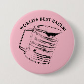 Sifter Zitat Weltbester Bäcker Button (Vorderseite)