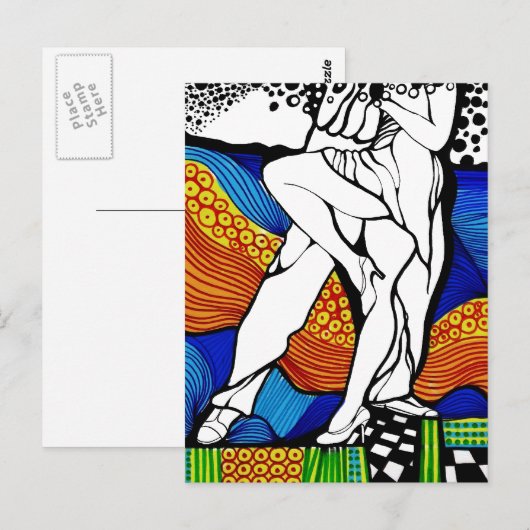 Siga el Baile Postkarte (Vorne/Hinten)