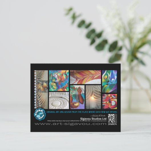 SIGAVOU STUDIOS POSTKARTE (Stehend Vorderseite)
