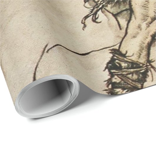 "Sigfried tötet Fafner" von Arthur Rackham Geschenkpapier (Rolleneckpunkt)
