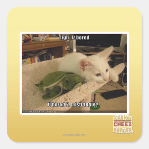 Sigh. Iz gelangweilt Quadratischer Aufkleber