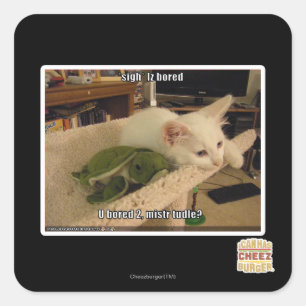 Sigh. Iz gelangweilt Quadratischer Aufkleber