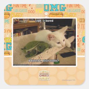 Sigh. Iz gelangweilt Quadratischer Aufkleber