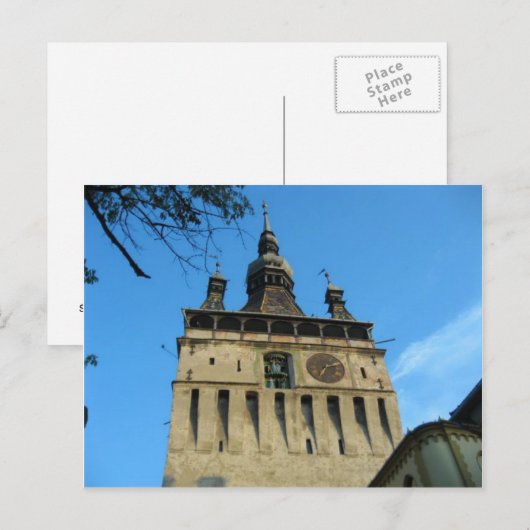 Sighisoara, Uhrturm Postkarte (Vorne/Hinten)