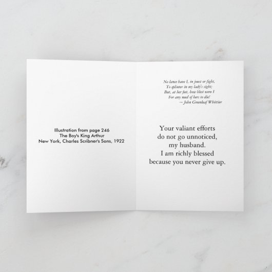 Sight seiner Dame Karte (Innenseite)