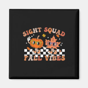 Sight Squad Fall Vibes Pumpkin Fall Leaf Herbst Op Magnet