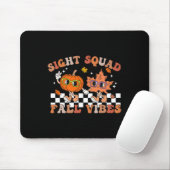 Sight Squad Fall Vibes Pumpkin Fall Leaf Herbst Op Mousepad (Mit Mouse)