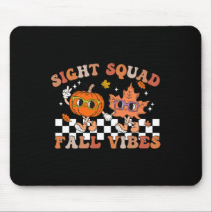 Sight Squad Fall Vibes Pumpkin Fall Leaf Herbst Op Mousepad