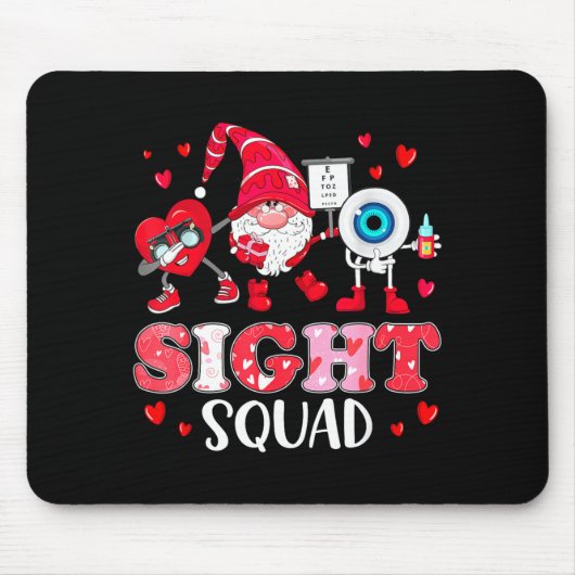Sight Squad Optician Optometrist Dabbing Heart Val Mousepad (Vorne)