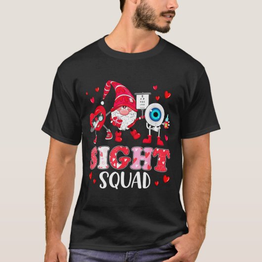 Sight Squad Optician Optometrist Dabbing Heart Val T-Shirt (Vorderseite)