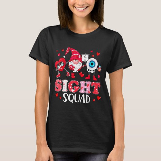 Sight Squad Optician Optometrist Dabbing Heart Val T-Shirt (Vorderseite)