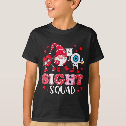 Sight Squad Optician Optometrist Dabbing Heart Val T-Shirt (Vorderseite)