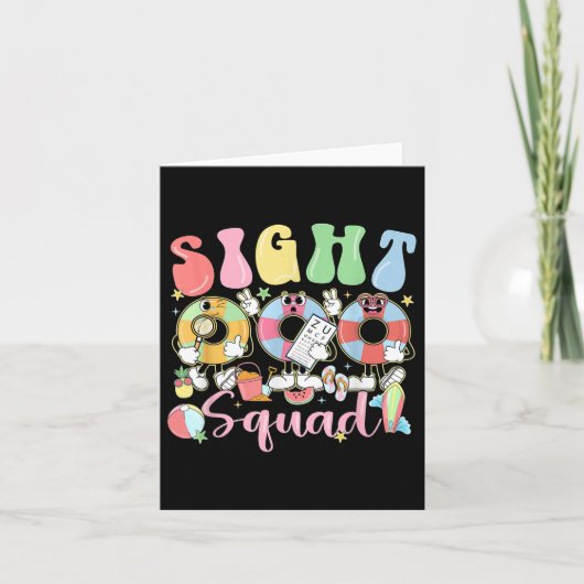 Sight Squad Summer Vibes Funny Optometrie Ophthalm Karte (Vorderseite)