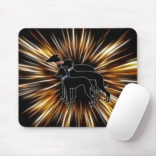 Sighthound Trio Silhouetten V1 Mousepad (Mit Mouse)