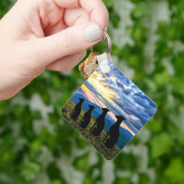 Sighthounds at Sunset Schlüsselanhänger