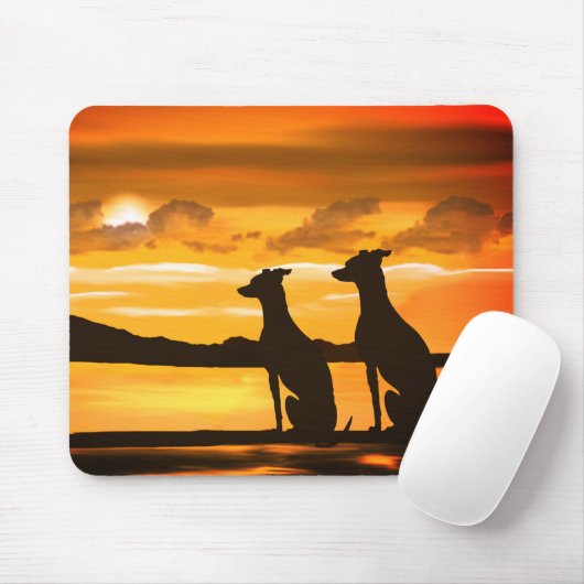 Sighthounds - Windhund Sunrise Mousepad (Mit Mouse)