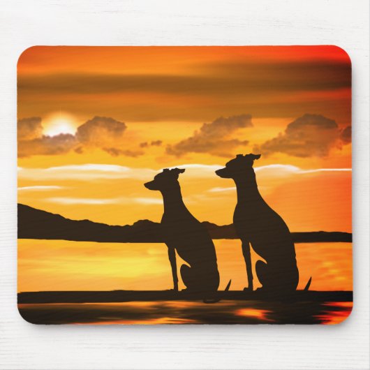 Sighthounds - Windhund Sunrise Mousepad (Vorne)