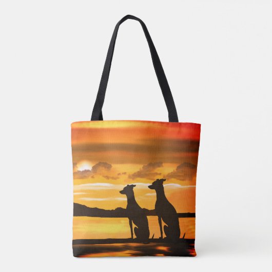 Sighthounds - Windhund Sunrise Tasche (Rückseite)