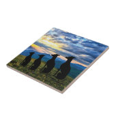 Sighthounds - Windhund Sunset Fliese (Seite)