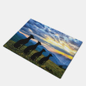 Sighthounds - Windhund Sunset Fußmatte (Schrägansicht)