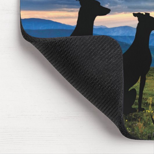 Sighthounds - Windhund Sunset Mousepad (Ecke)
