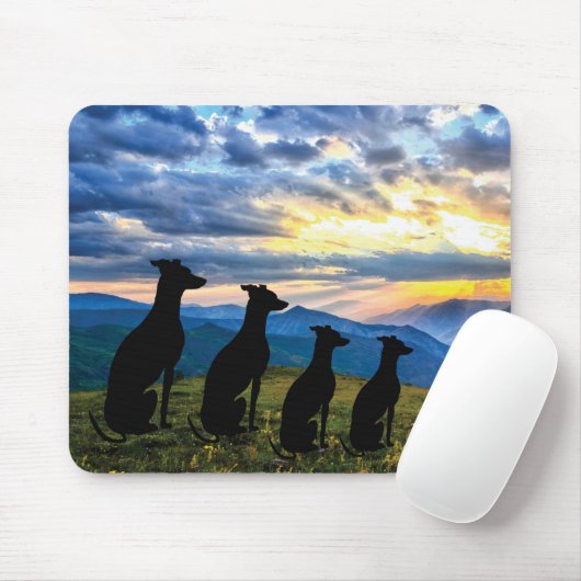 Sighthounds - Windhund Sunset Mousepad (Mit Mouse)