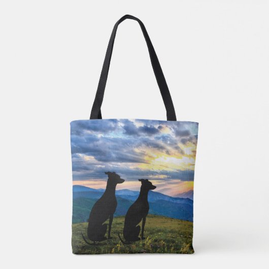 Sighthounds - Windhund Sunset Tasche (Rückseite)