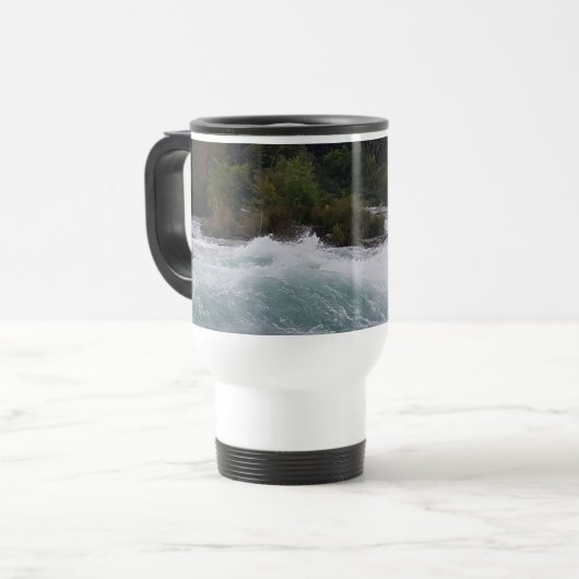 Sightseeing in Niagara Falls Reisebecher (Vorderseite Links)