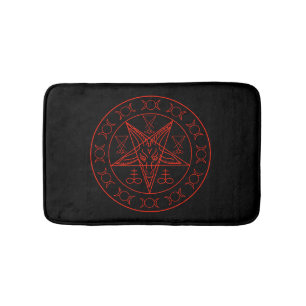 Sigil Baphomet dreifachen Mondes und sigil von Badematte
