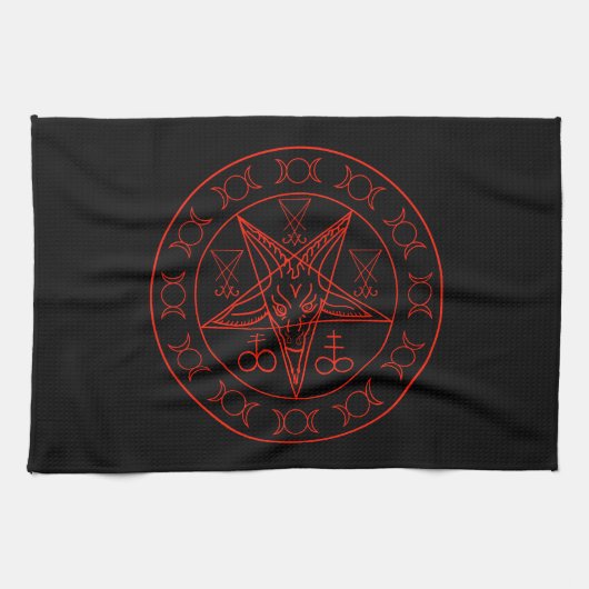 Sigil Baphomet dreifachen Mondes und sigil von Geschirrtuch (Horizontal)