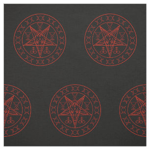 Sigil Baphomet dreifachen Mondes und sigil von Stoff