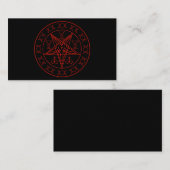 Sigil Baphomet dreifachen Mondes und sigil von Visitenkarte (Vorne/Hinten)